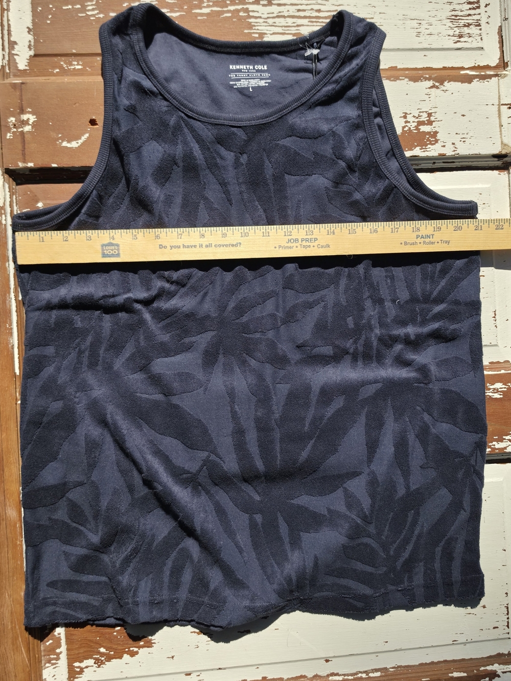 Kenneth Cole New York Terry Cloth Tank Top Men’s Large Navy Floral NWT $49